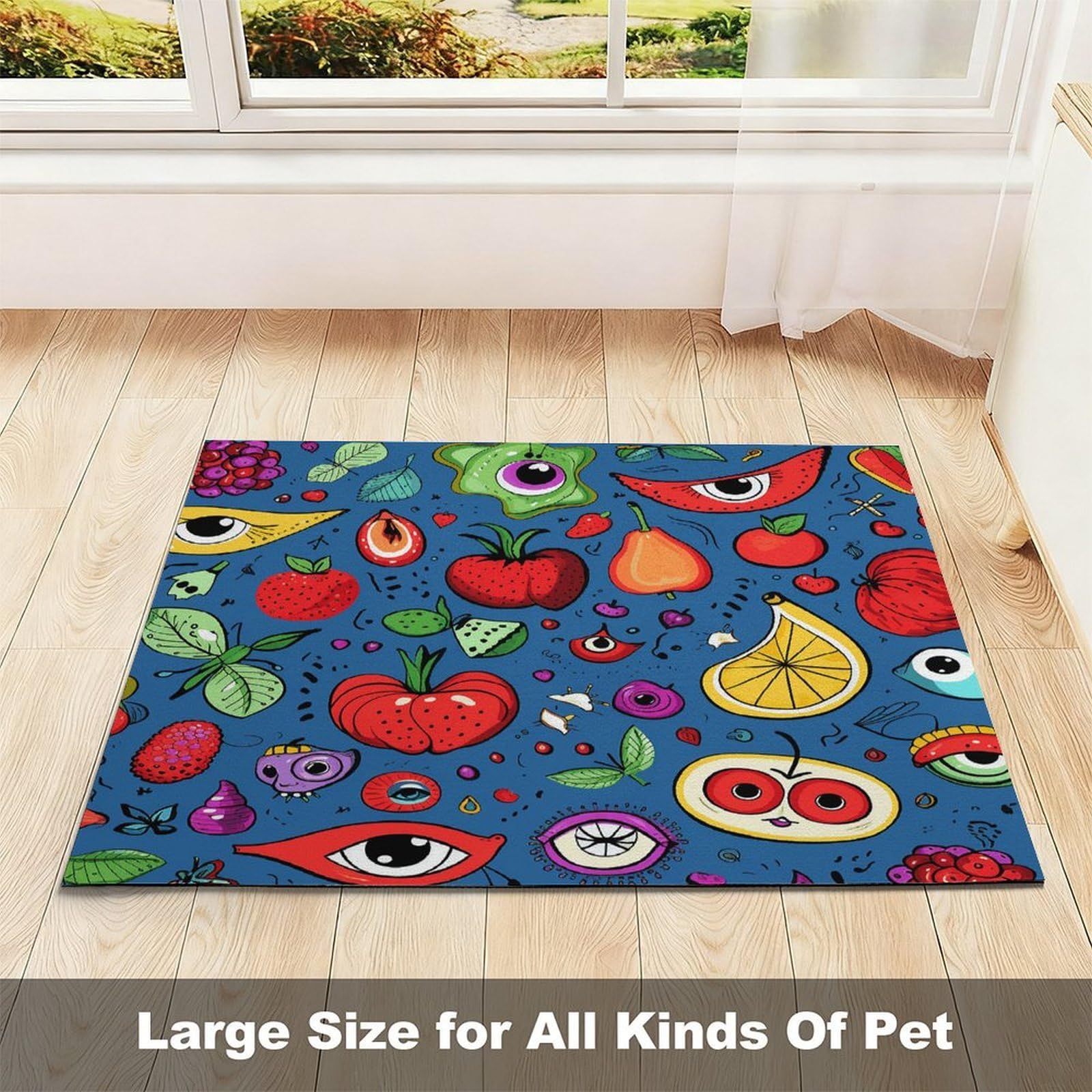 Shining Eyes Tapis de nourriture pour chat – Tapis d'alimentation antidérapant pour chien facile à nettoyer pour la nourriture et l'eau, tapis de gamelle pour chien et chat, 61 x 81,3 cm