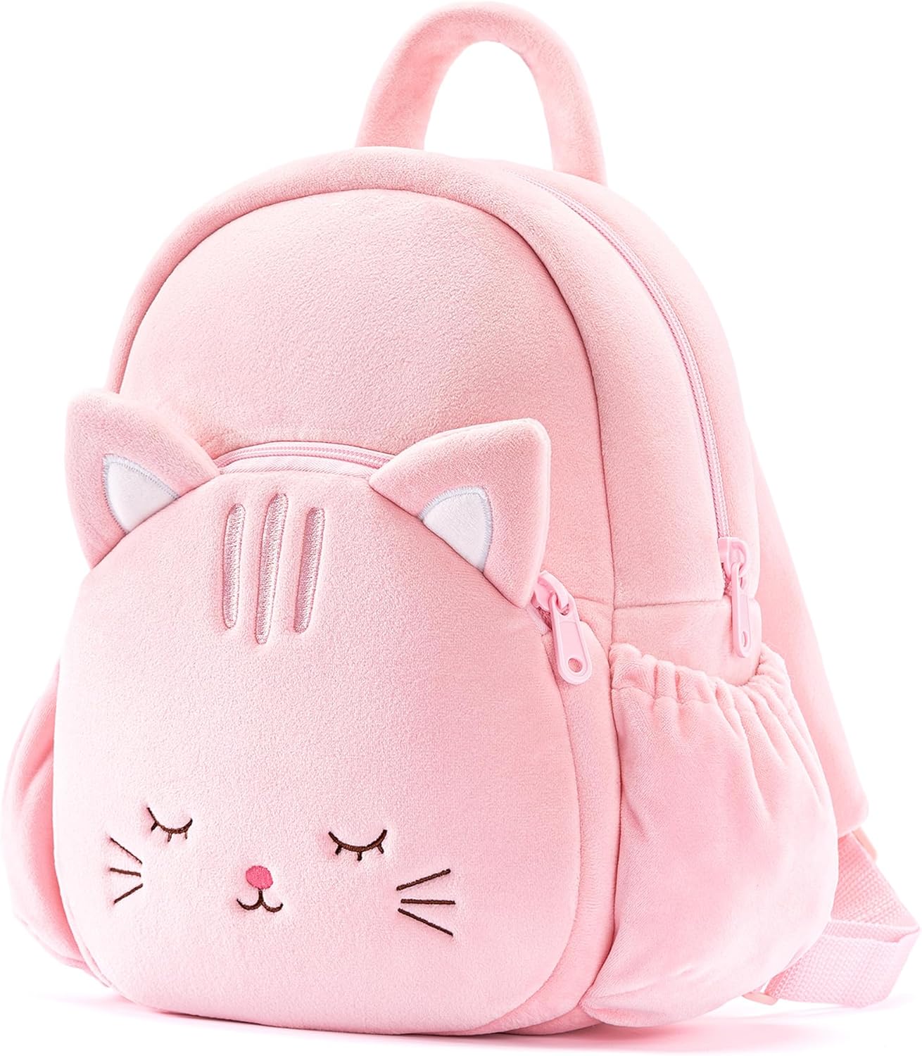 Lazada Back to School Gifts for Girls Cat Plush Toddler Backpack for Girls Cat Animal Design Kitty Kids Backpack Soft Backpack for Baby Girls11 inches.