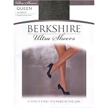 Berkshire 4413 Womens Ultra Sheer Non-Control Top Pantyhose with Sandalfoot Toe Made in USA Nylon & Cotton Blend