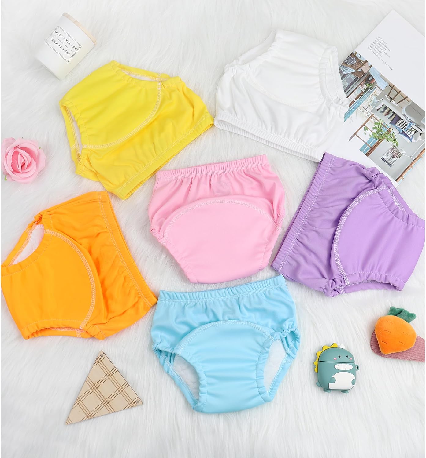 6Pcs Toddler Training Underwear Potty Absorbent Training Pants for Girls and Boys Multicolor
