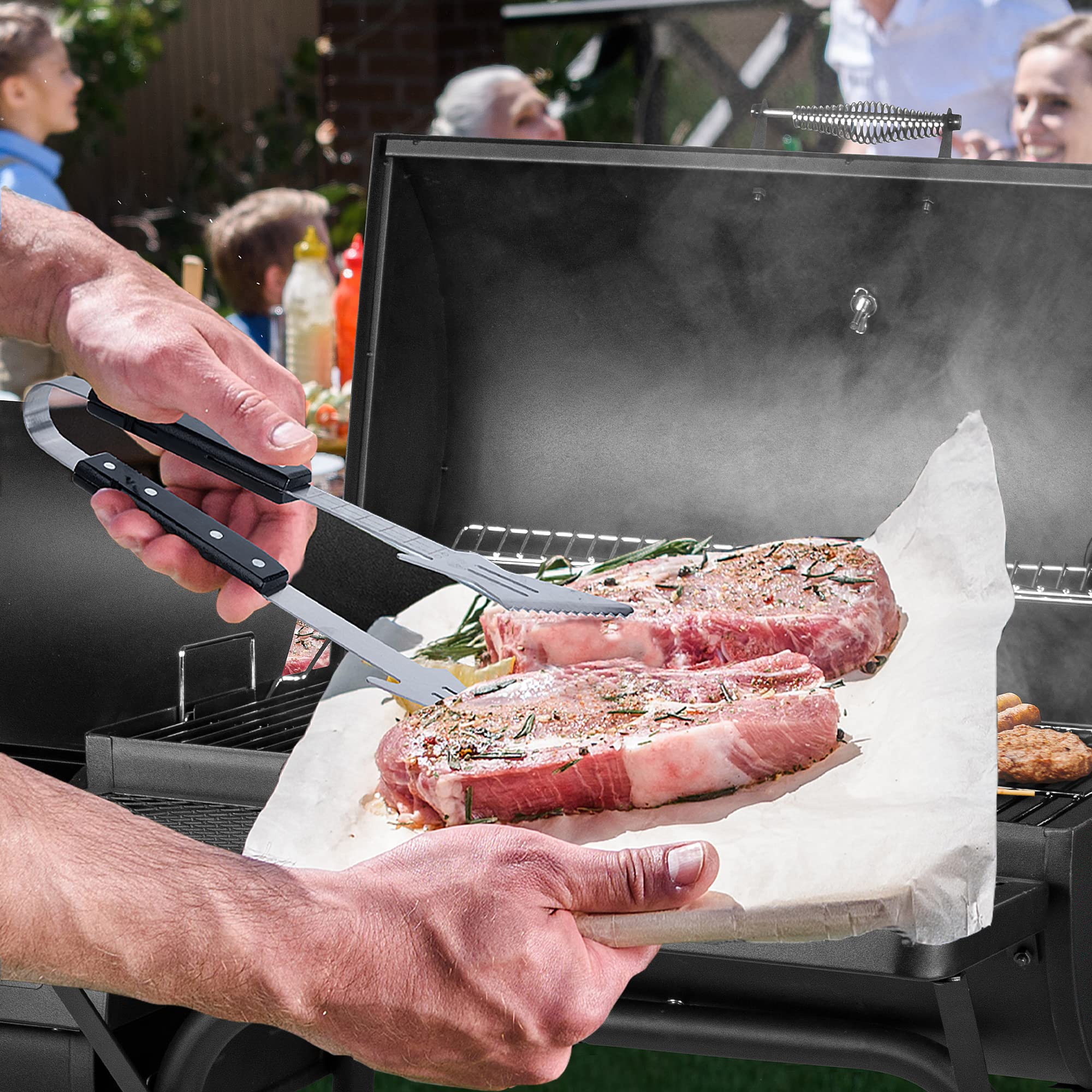 Prezenty dla mężczyzn, zestaw do grillowania, 4-częściowy zestaw wytrzymałych narzędzi do grillowania ze stali nierdzewnej, wyjątkowe prezenty dla taty, ojca, miłośników muzyki, idealne akcesoria do