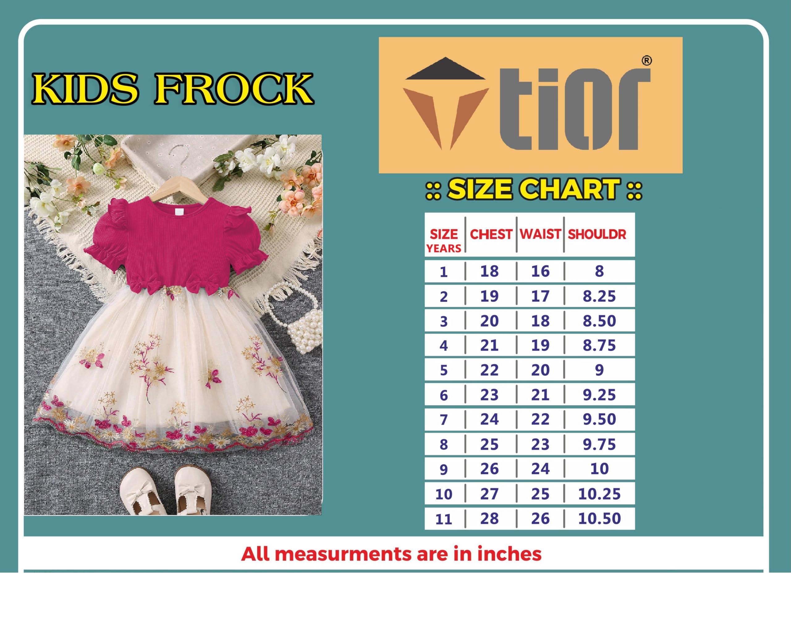 Tagas Vestito da principessa da bambina, abito da bambina, abito di compleanno per bambine, linea ad A, lunghezza al ginocchio