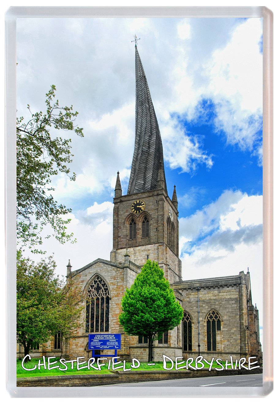 Chesterfield - Spire - Derbyshire - Jumbo Fridge Magnet