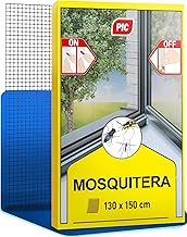 PIC Window Mosquito Net 130 x 150 cm – Window Screens, Window Screens, Mosquito Nets for Windows, Mosquito Net Fabric, Includes Fixing Tape and Cleaning Cloth
