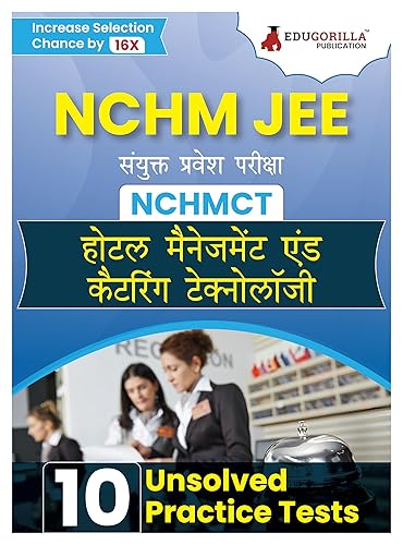 NCHMCT JEE Exam 2024 (Hindi Edition) | National Council for Hotel Management (NCHM) - 10 Unsolved Practice Mock Tests (2000 MCQs) with Free Access to Online Tests