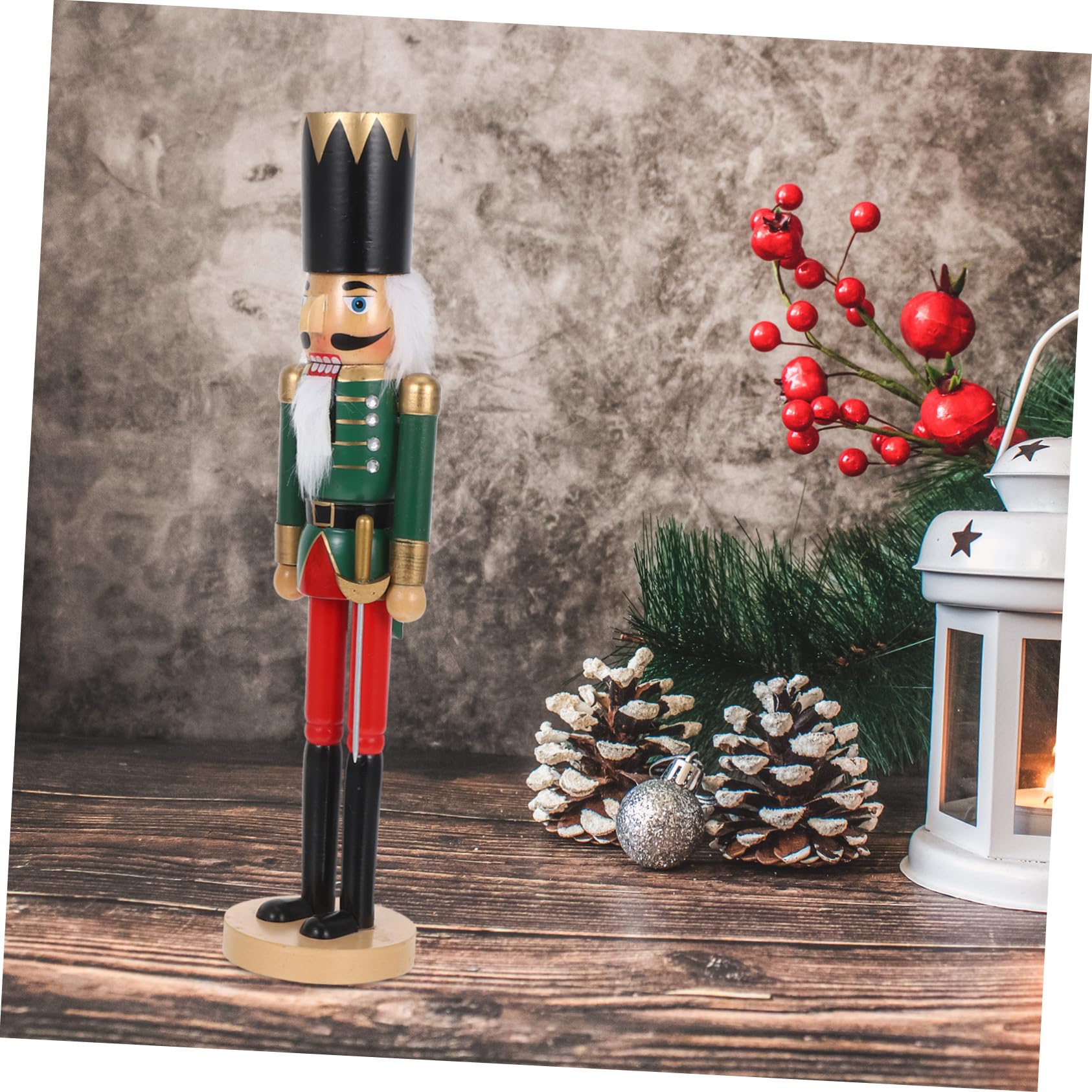 ULTECHNOVO Schiaccianoci in Legno Dipinto Tradizionale Figura Soldato Natalizia Decorazione da Tavolo per Feste di Natale Eccezionale per Collezione di Ornamenti Natalizi