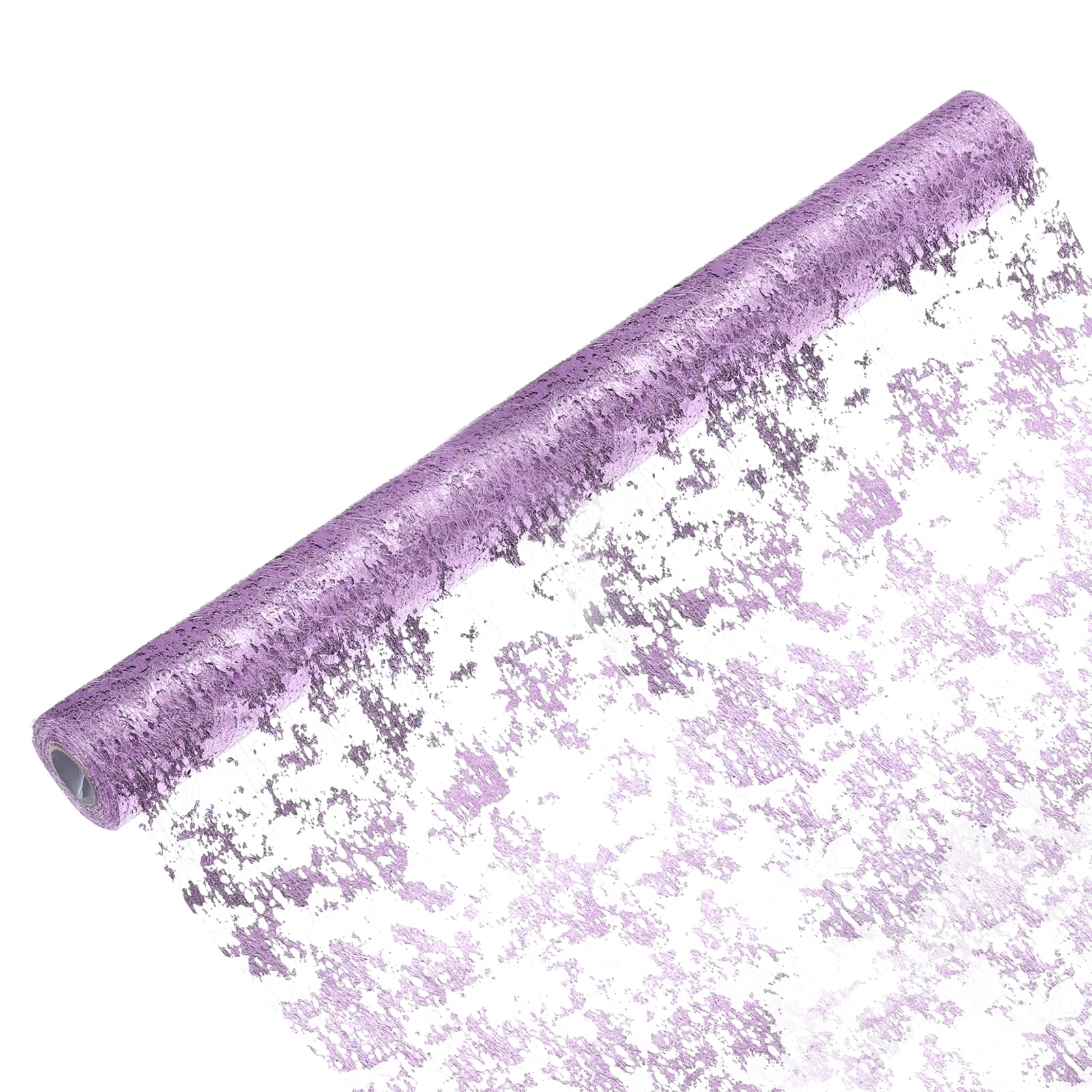 uxcell Rotolo di runner da tavola viola da 50,8 cm x 4,1 m, con paillettes in rete metallica, decorazione da tavolo per matrimoni, feste di compleanno, Natale, Capodanno