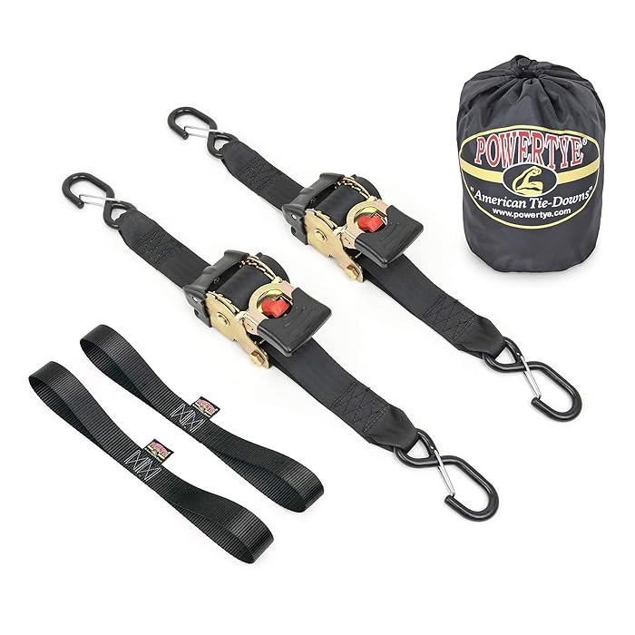 Buy PowerTye 2in x 10ft Retractable HeavyDuty Ratchet TieDowns w