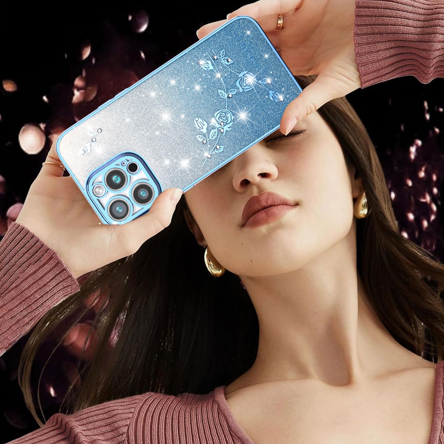 XINYEXIN Przezroczyste brokatowe etui do Xiaomi Redmi Note 11 4G / Redmi Note 11S 4G, dla kobiet i dziewcząt, błyszczące diamentowe etui na telefon, ultracienkie, cienkie, przenośne, odporne na