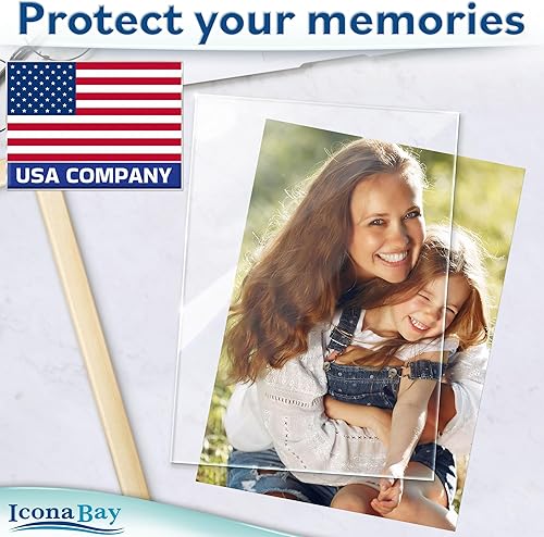Miniatura 5 de Icona Bay Marco de fotos de 5 x 7 pulgadas, vidrio reforzado con calor de repuesto (5 x 7, 2 unidades) para marco de fotos de 5 x 7, cubierta de