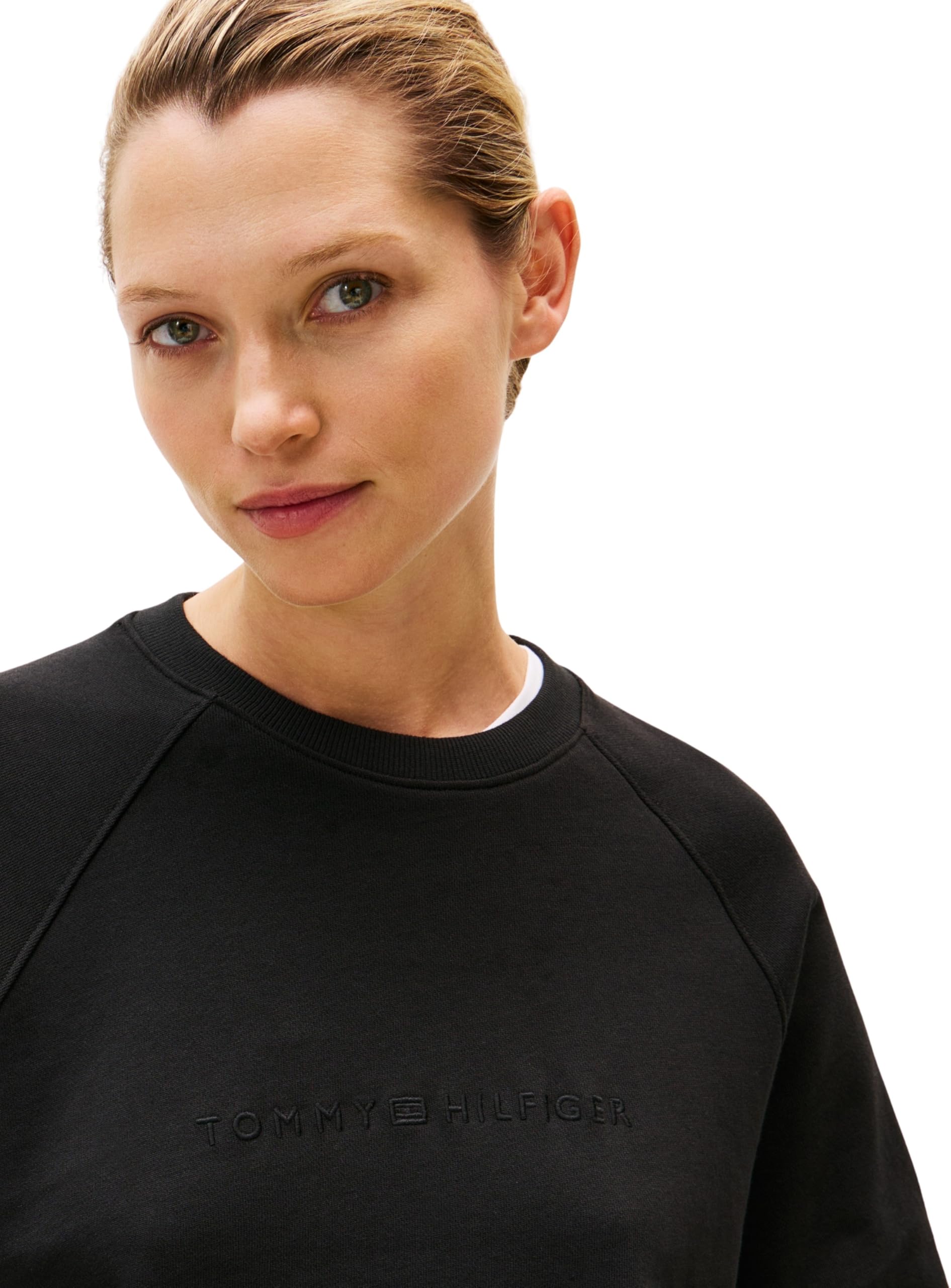 Tommy Hilfiger Sudadera Mujer Track Top con Cuello Redondo