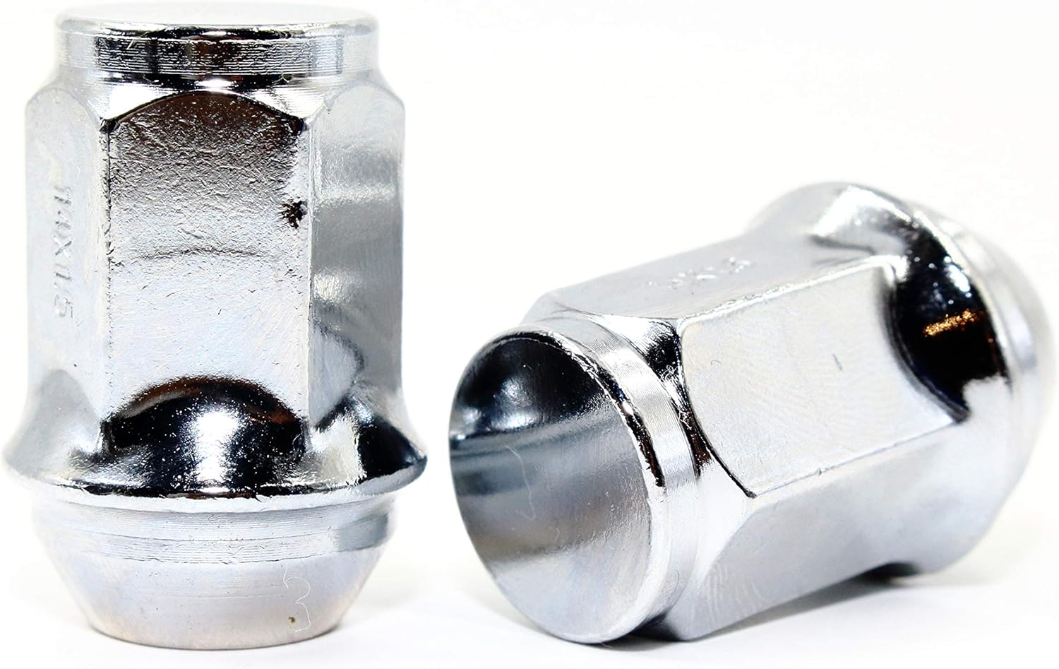 Set of 20 Veritek 14x1.5mm 1.5 Inch 38.5mm Overall Length 13/16 21mm Hex Chrome Lug Nuts for Aftermarket or Factory Wheels