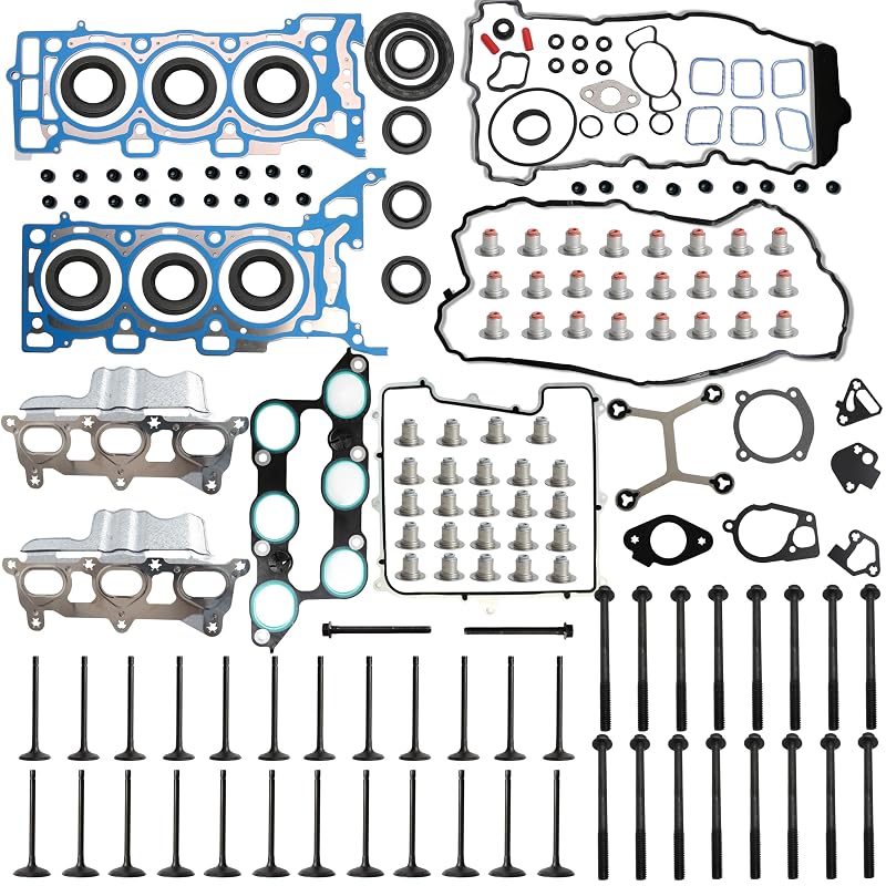 Kit de juntas do cabeçote com parafusos e válvulas de admissão e escape JAVOUKA 3.6L – 166 peças