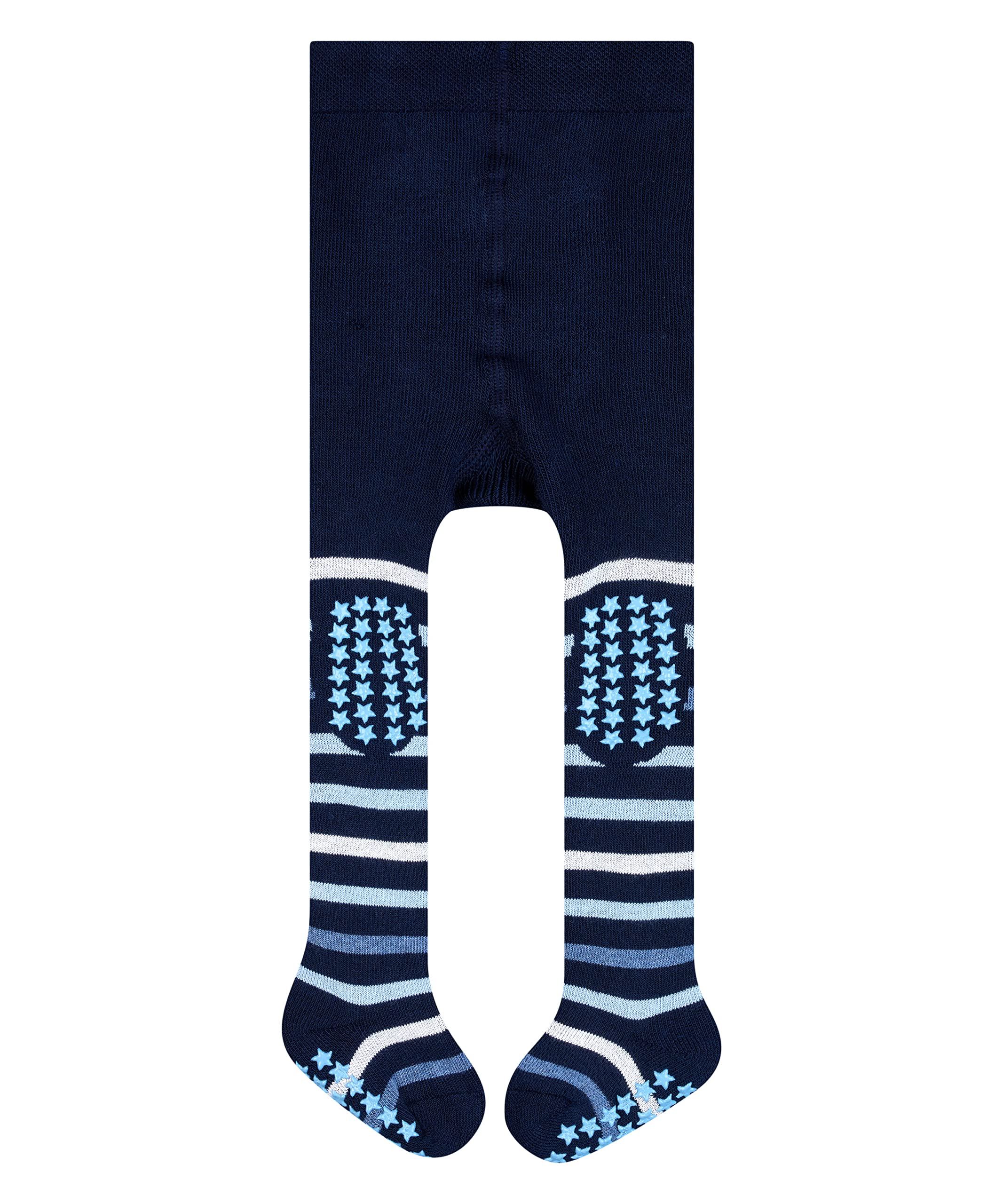 Falke Baby Boys and Baby Girls Multi Stripe Tights with Grips Pack of 1 Navy 6-12 Months