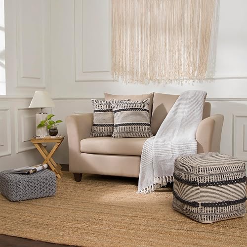 Vista 167 de REDEARTH Fundas de cojín decorativas con textura bohemia – Juego de fundas decorativas de granja tejidas lumbares para sofá, cama, silla, comedor