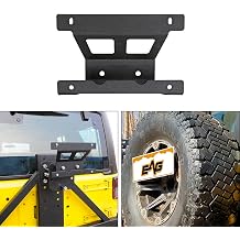 EAG Rear Spare Tire License Plate Relocation Bracket Fit for 2007-2018 Wrangler JK
