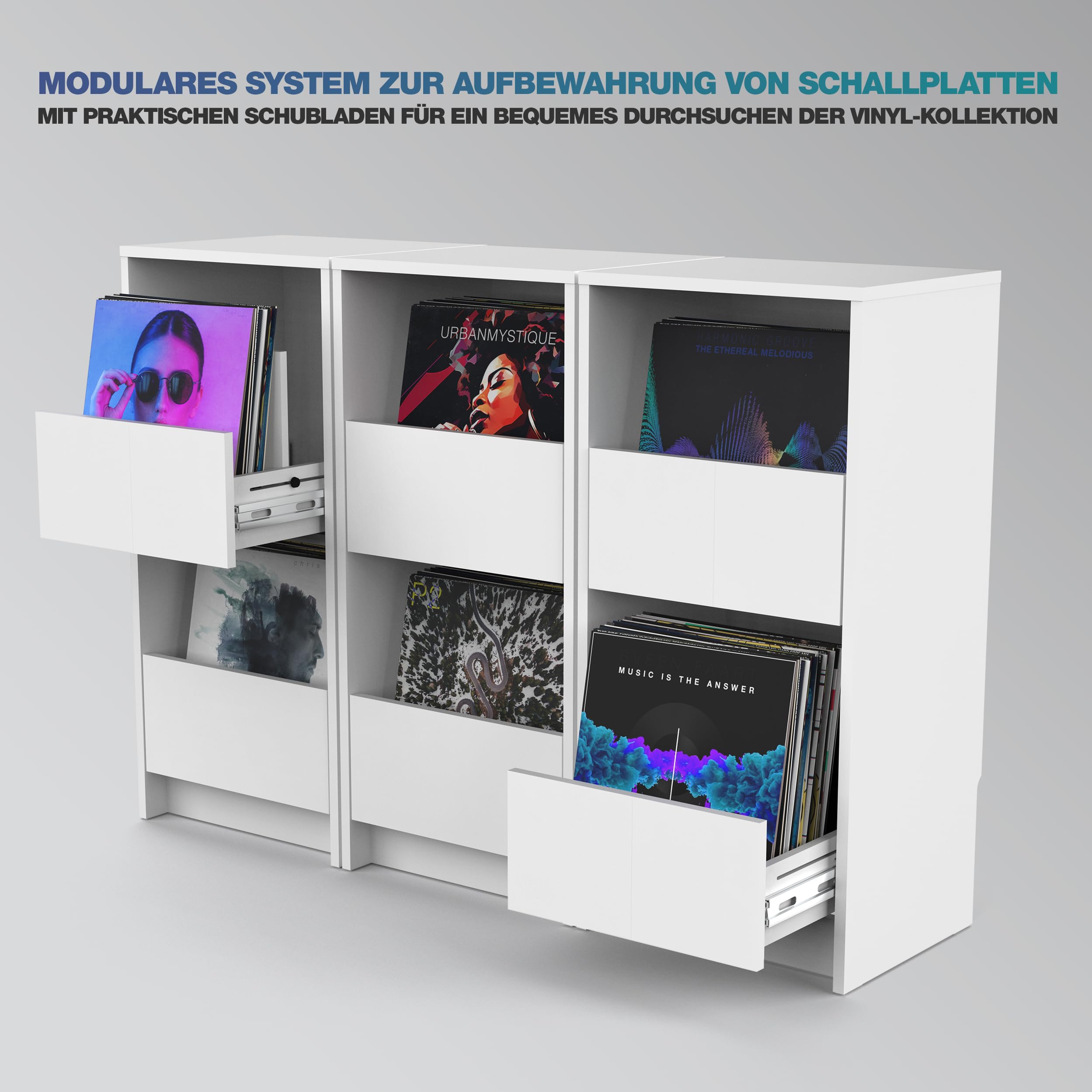 Glorious Vinyl Vault, White - Vinyl Aufbewahrung
