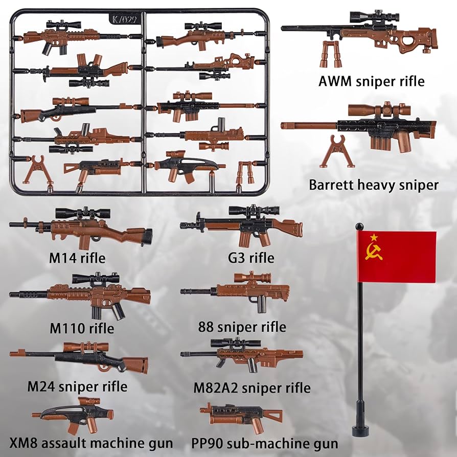 Amazon.com: MaozyHomie 44 Pcs Weapons Pack Military 4