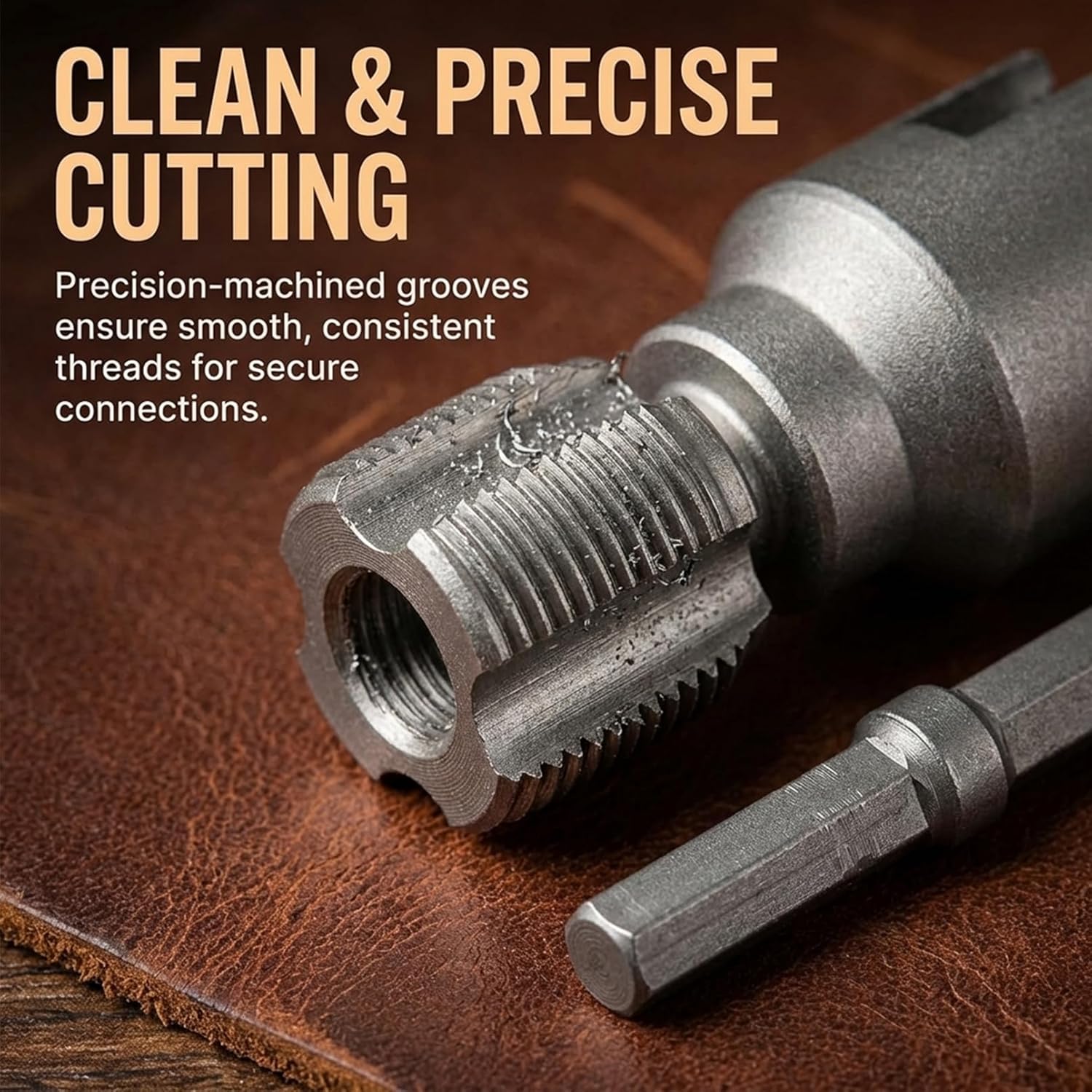【Complete Set - All 3 Sizes】PVC Pipe Threading Tool, Internal & External Pipe Threader sets, Carbon Steel Plumbing Tool, Pipe Tapping Tool for PVC PPR Plastic Pipe Repairs