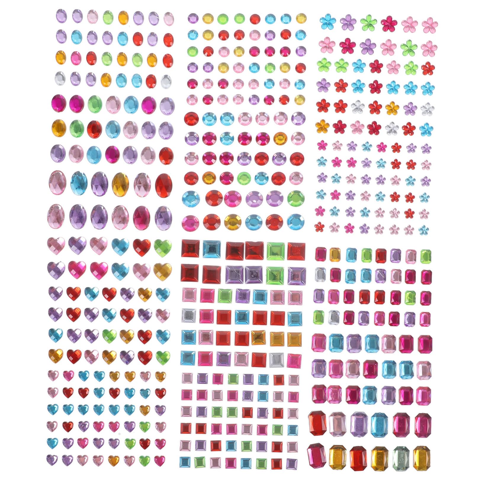 3 Set Adesivi Per Autoadesive Per Decorazioni Facciali E Progetti Te Colorati Per Nail Art E Crafting 12 Fogli*3