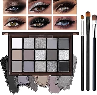 Paleta de sombra de ojos ahumada negra, palet...