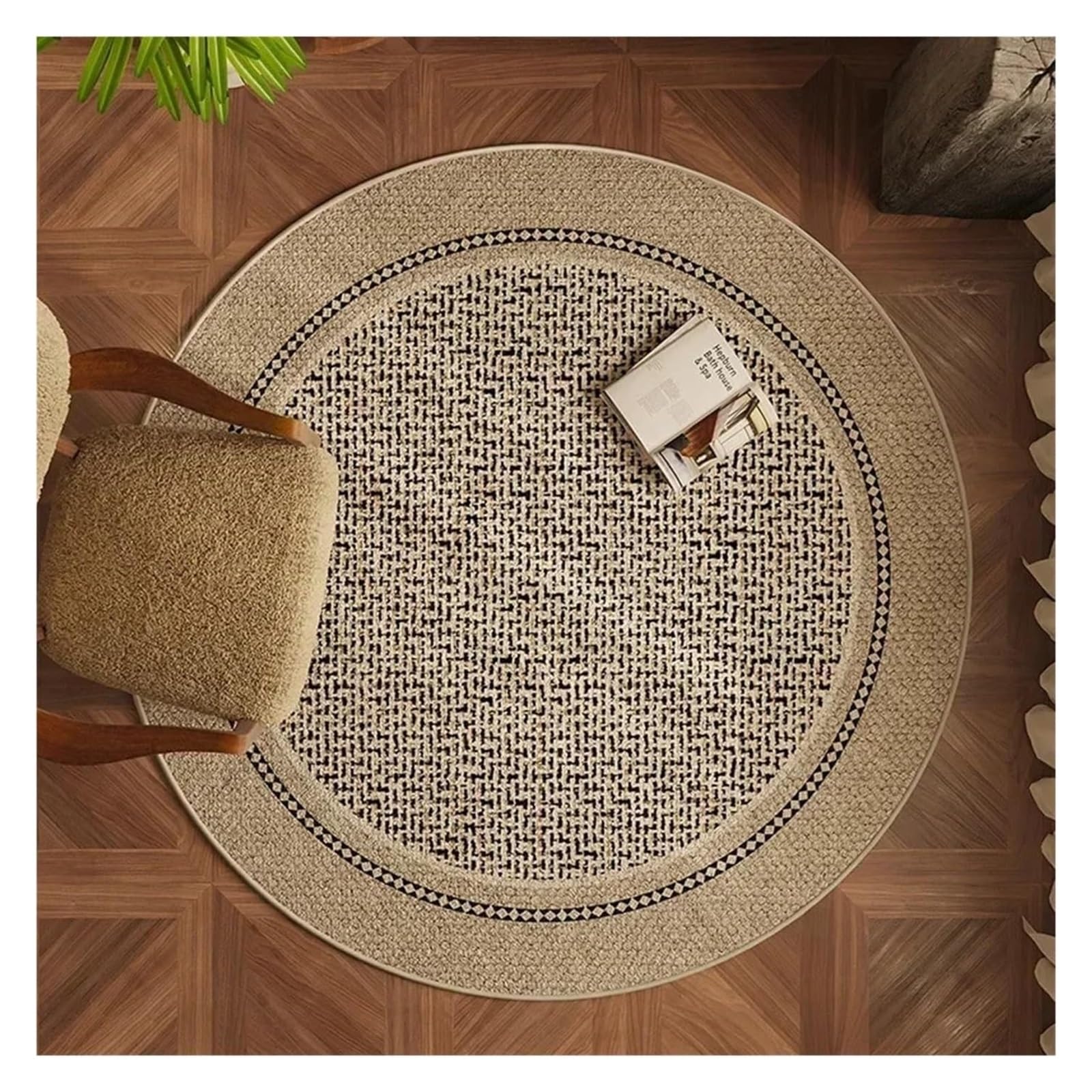 Alfombras tejidas redondas RTTYIKU cojines de sofá y decoración