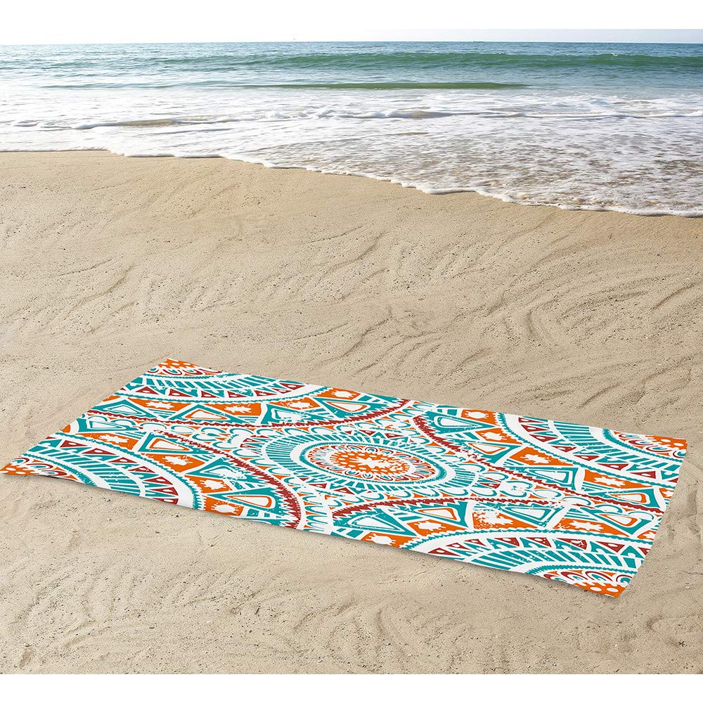 FANSU Telo Spiaggia Grande in Microfibra, Stampa tavola Surf 3D