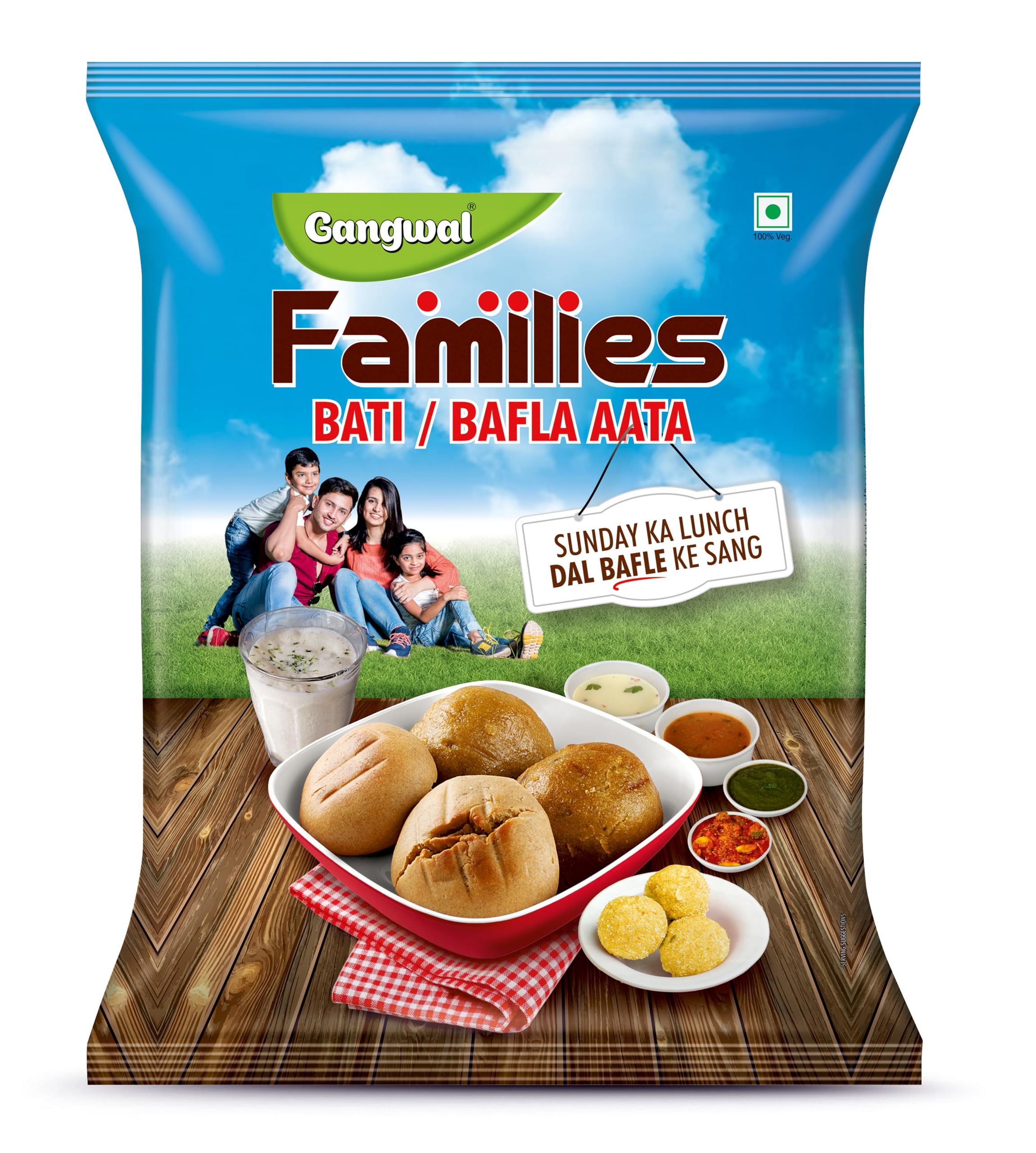 Gangwal Families Chakki Fresh Bati/Bafla Atta Instant Mix 1kg | Thick Wheat Flour | Bafla Bati Aata (Pack of 1) (B0CF5HKX71) Amazon Price History, Amazon Price Tracker