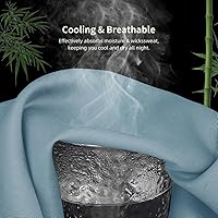 Vista 4 de Fundas de almohada estándar, fundas de almohada de viscosa refrescante de bambú con cierre de sobre, suave que absorbe la humedad para personas que