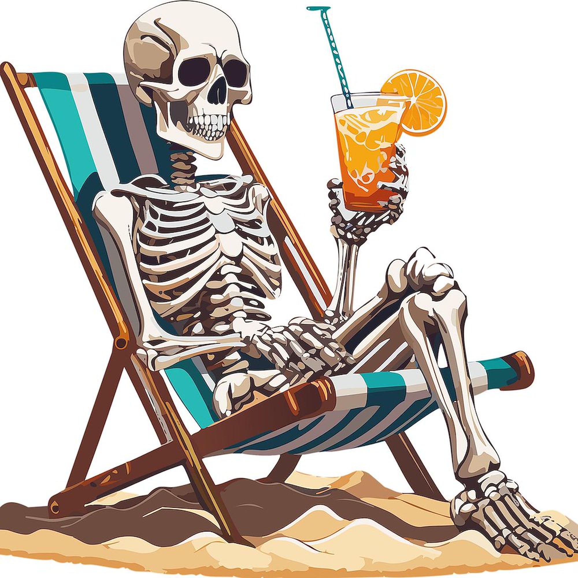 CafePress Beach Skeleton Tropical Halloween 4