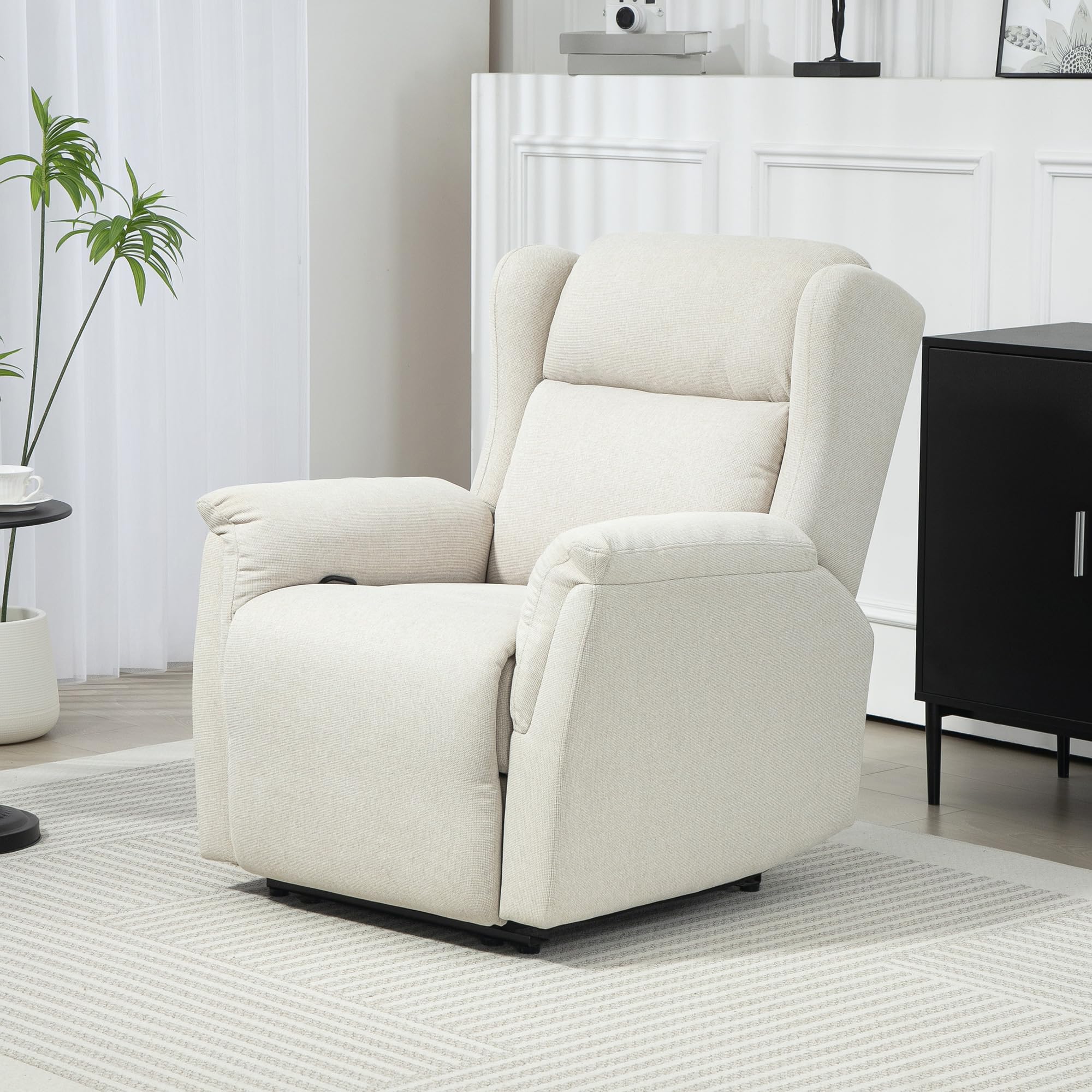 HOMCOM Relaxsessel mit Liegefunktion Verstellbarer Rückenlehne Beige