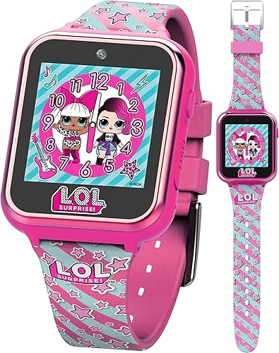 Los muñecos LOL Sorpresa Reloj inteligente con pantalla táctil cámara para selfies integrada correa fácil de enganchar reloj inteligente rosa -