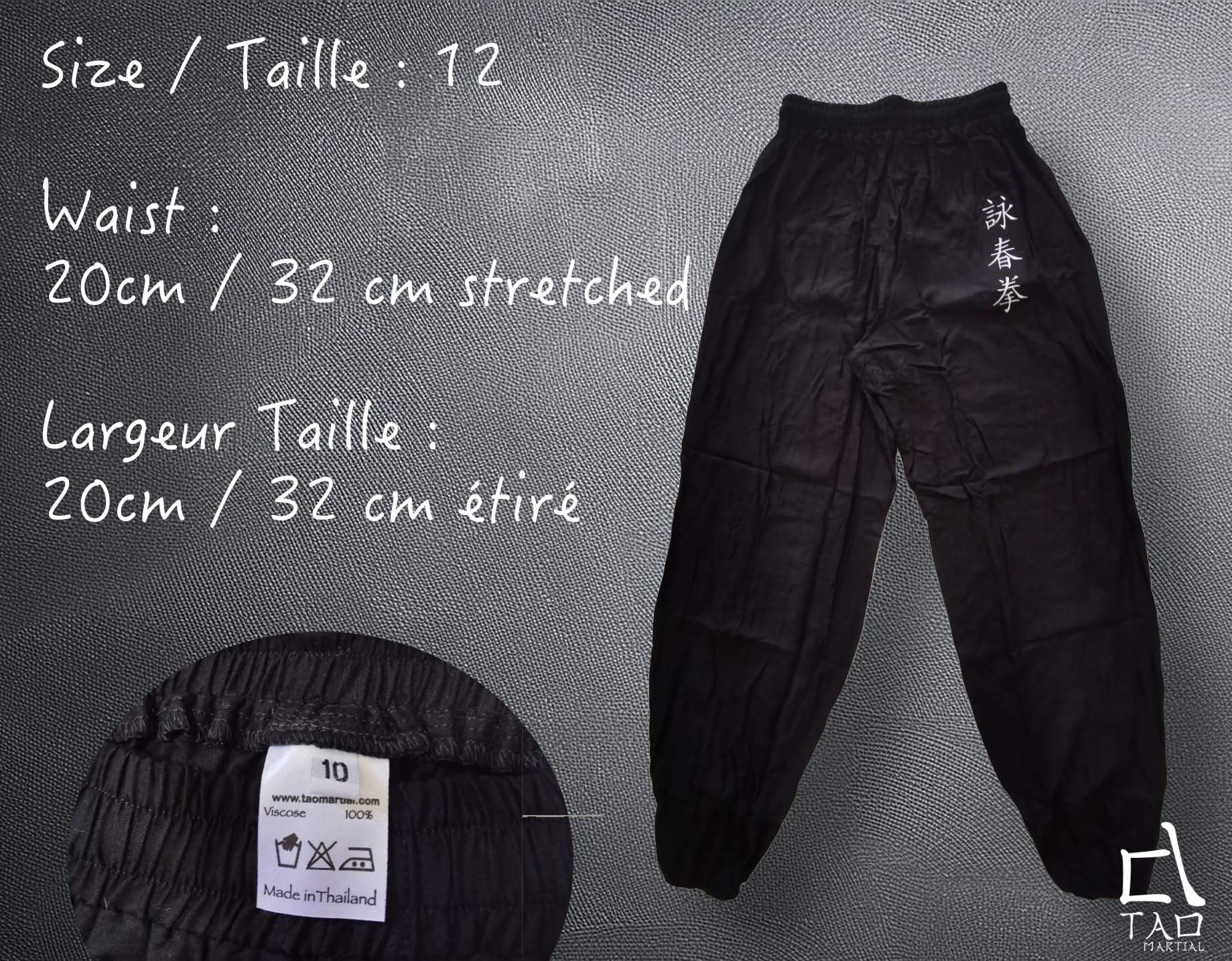 Pantalon Kung Fu Enfant Style Tai Chi et Wing Chun Kimono Léger et Ample