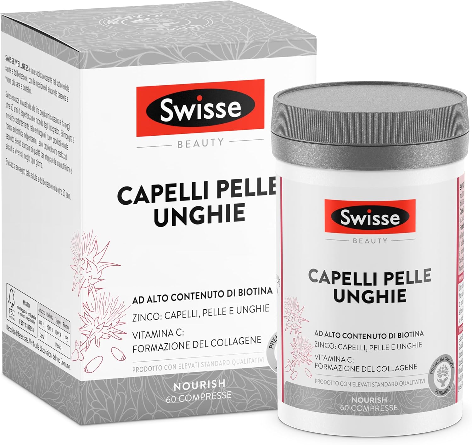 Miglior integratore capelli - SWISSE Capelli Pelle Unghie