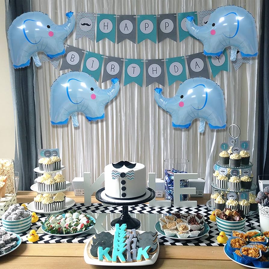 Amazon.co.jp: 象の風船 8個パック ブルー かわいい 象の形