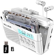 KLIM K7 Cassette Tape Player - Cassette to MP3 Converter - Portable Player - Tape Recorder with Built-in Microphone & Spea...