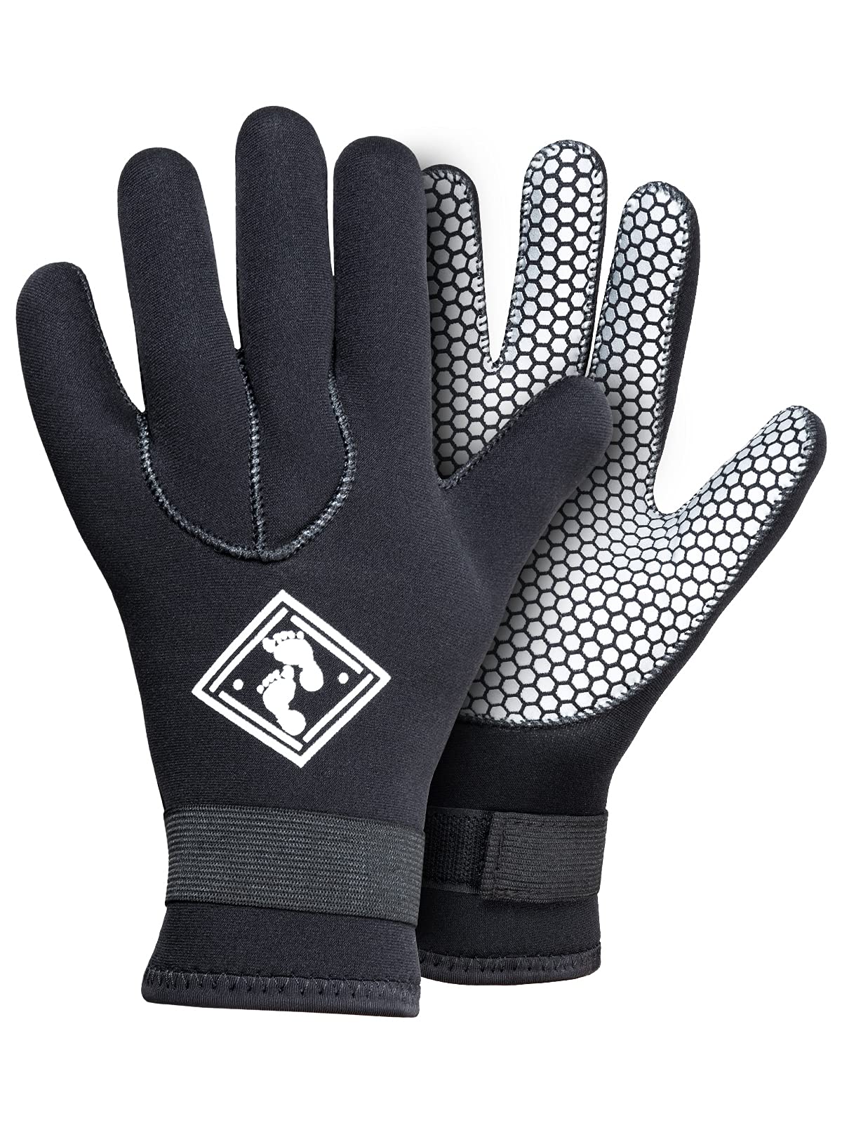 Two Bare Feet 5mm Neoprene Wetsuit Gloves Adults – Premium Thermal Protection for Surfing, Diving, Snorkelling & Watersports (XXL)