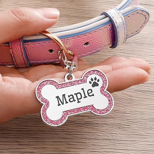 Miniatura 4 de Etiquetas de identificación personalizadas grabadas para mascotas, grabadas personalizadas, fáciles de leer, etiquetas de identificación