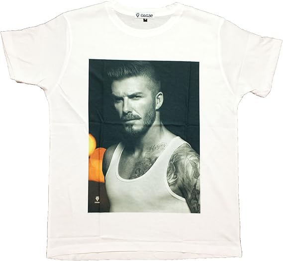 Amazon デビッド ベッカム ｔシャツ L 白 半袖 サッカー 貴公子 Tシャツ カットソー 通販