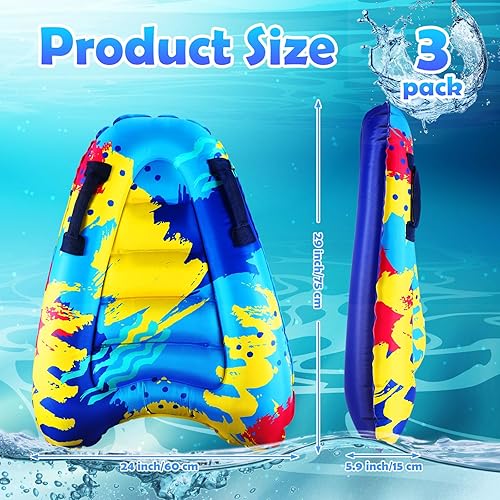 Miniatura 2 de Gemscream Tabla de surf inflable para playa, surf, cuerpo, surf, flotador, para deslizarse, piscina portátil, juego de agua, tabla flotante, agua
