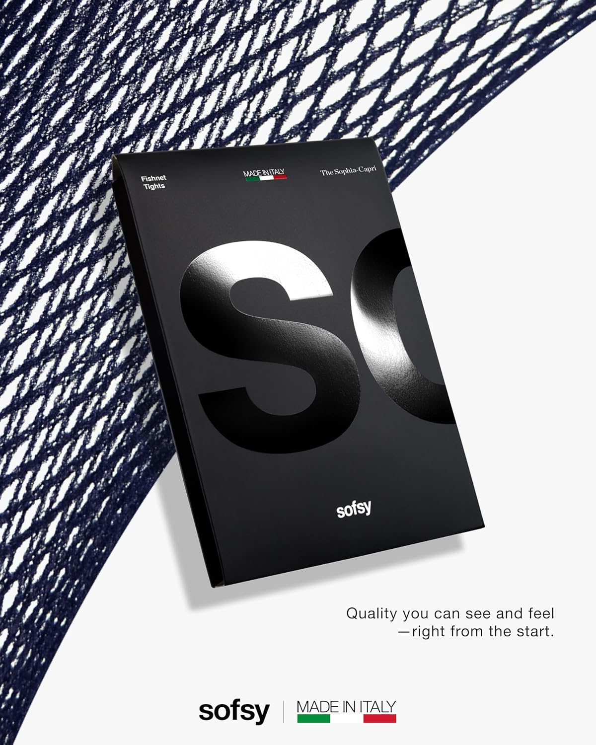 sofsy 10-Year Hosiery Craftsmanship - Italian Fishnet Stockings for Women | Goth High Waist Mesh Tights Reinforced Toe - Image 7