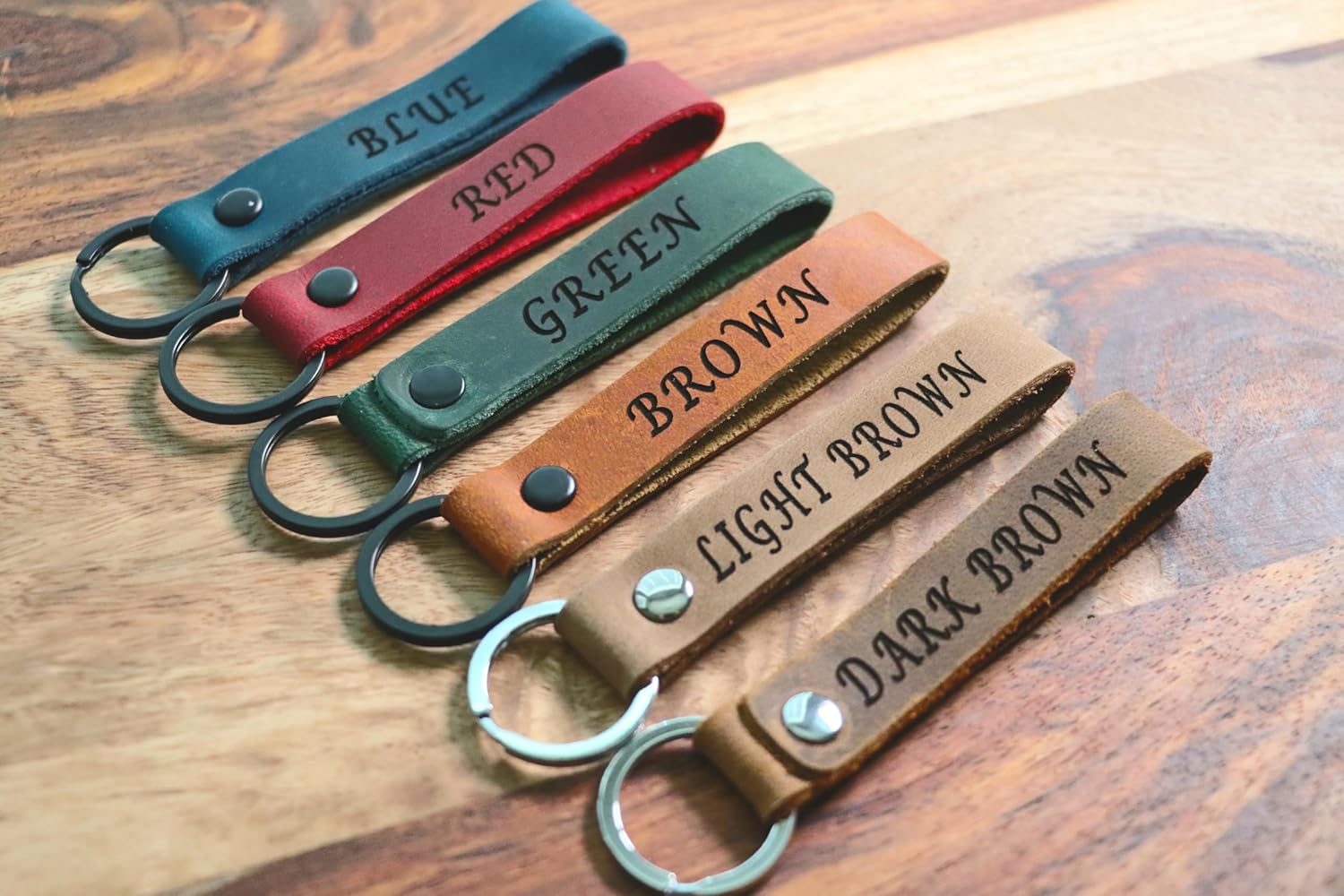MINIMALIST PERSONALIZED Leather KEYCHAIN, Coordinates Key Chain, 3rd Anniversary, Gift for Birthday, Keyfob, Best Gift - Image 7