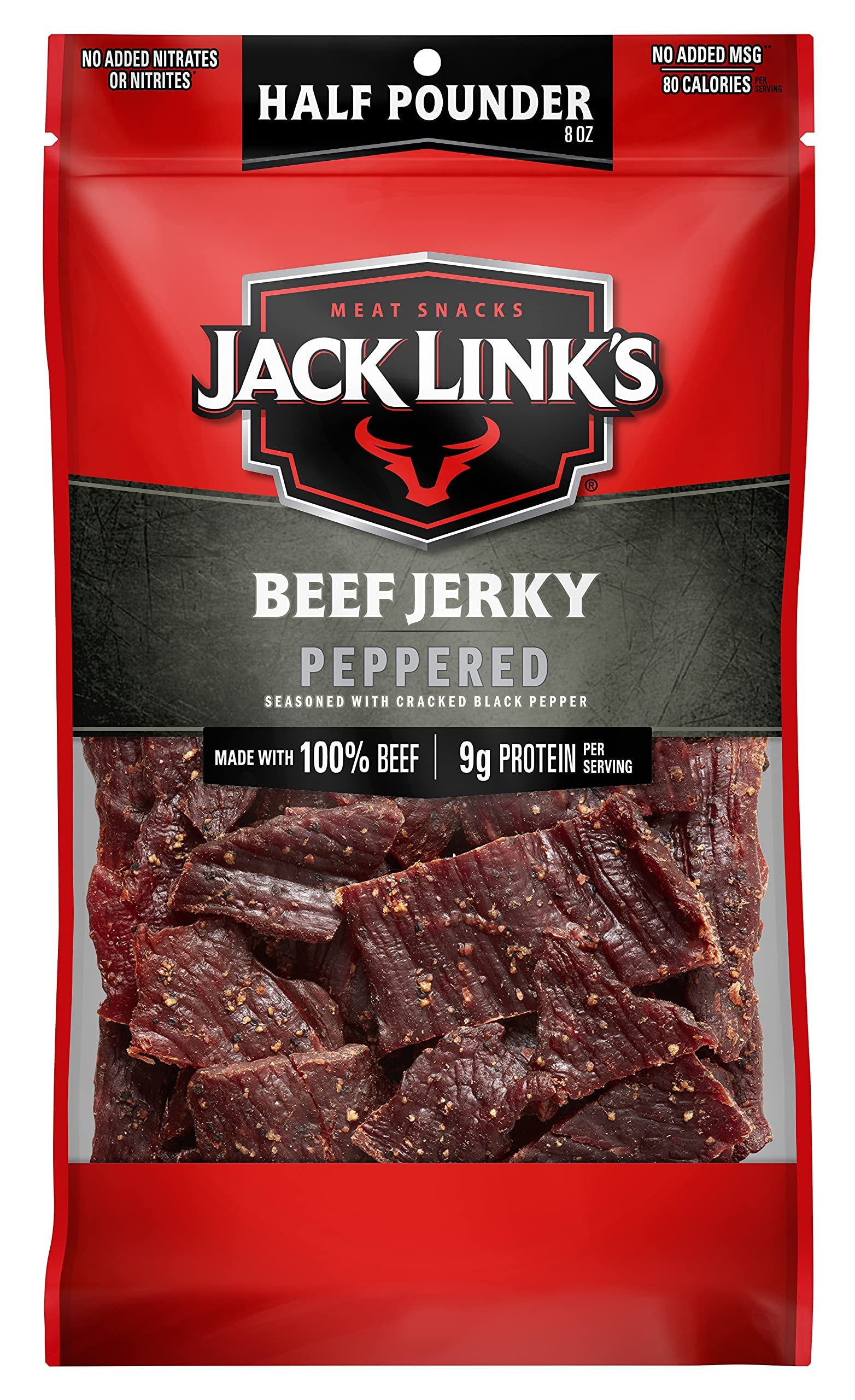 Jack Link's Peppered Beef Jerky Half Pounder - 8 oz