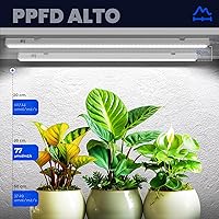 Vista 3 de Barrina Luces de Crecimiento T5, Luz de Crecimiento LED de Espectro Completo Blanca de 5000K, 80W de 2 pies (8 x 10W) Luces de Crecimiento