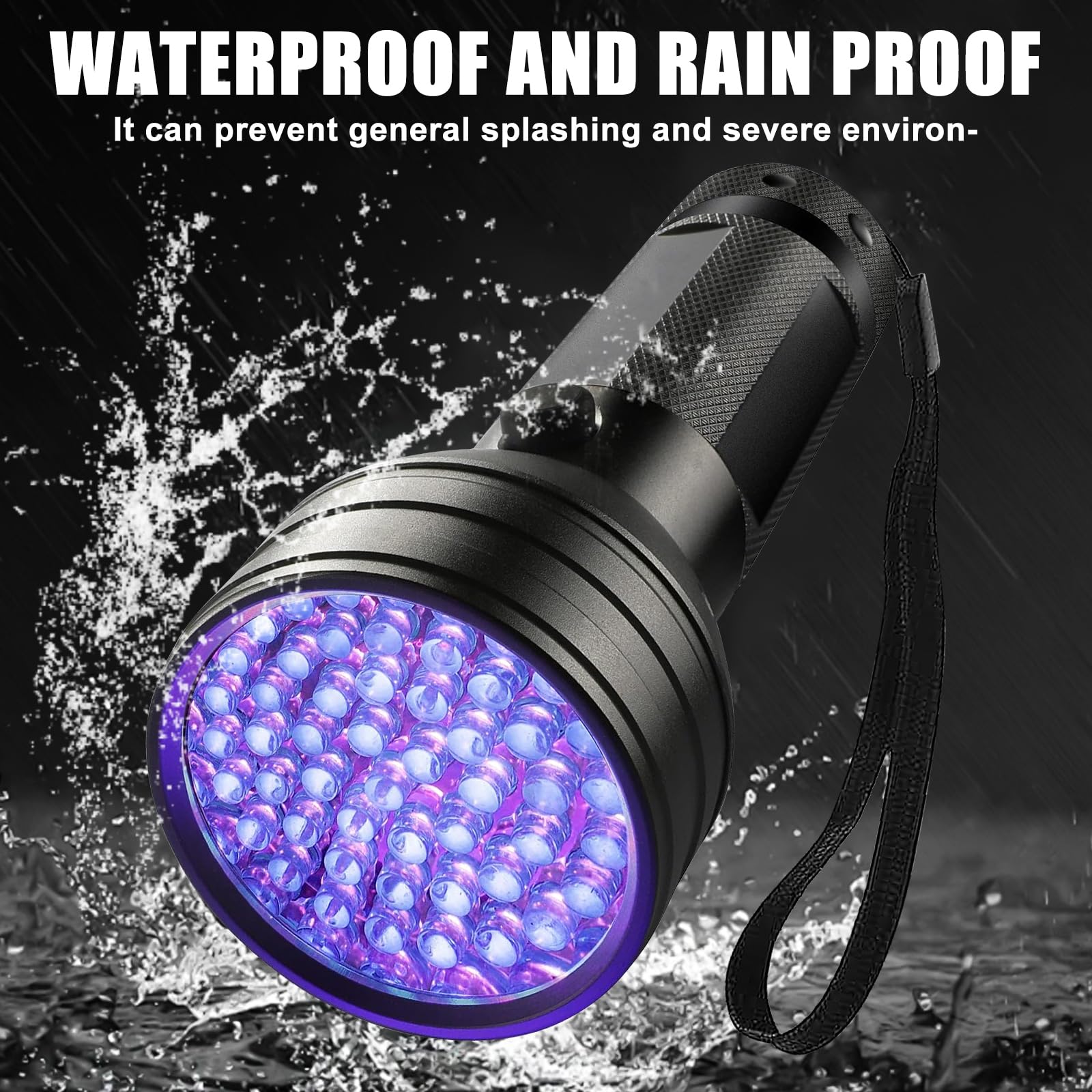 Uv Light Torcia LED UV Ricaricabile 2 In 1, 395nm Luce Ultravioletta + Luce Bianca, Zoom - Per Rilevare Macchie, Nuovo Torcia Led Uv 395nm
