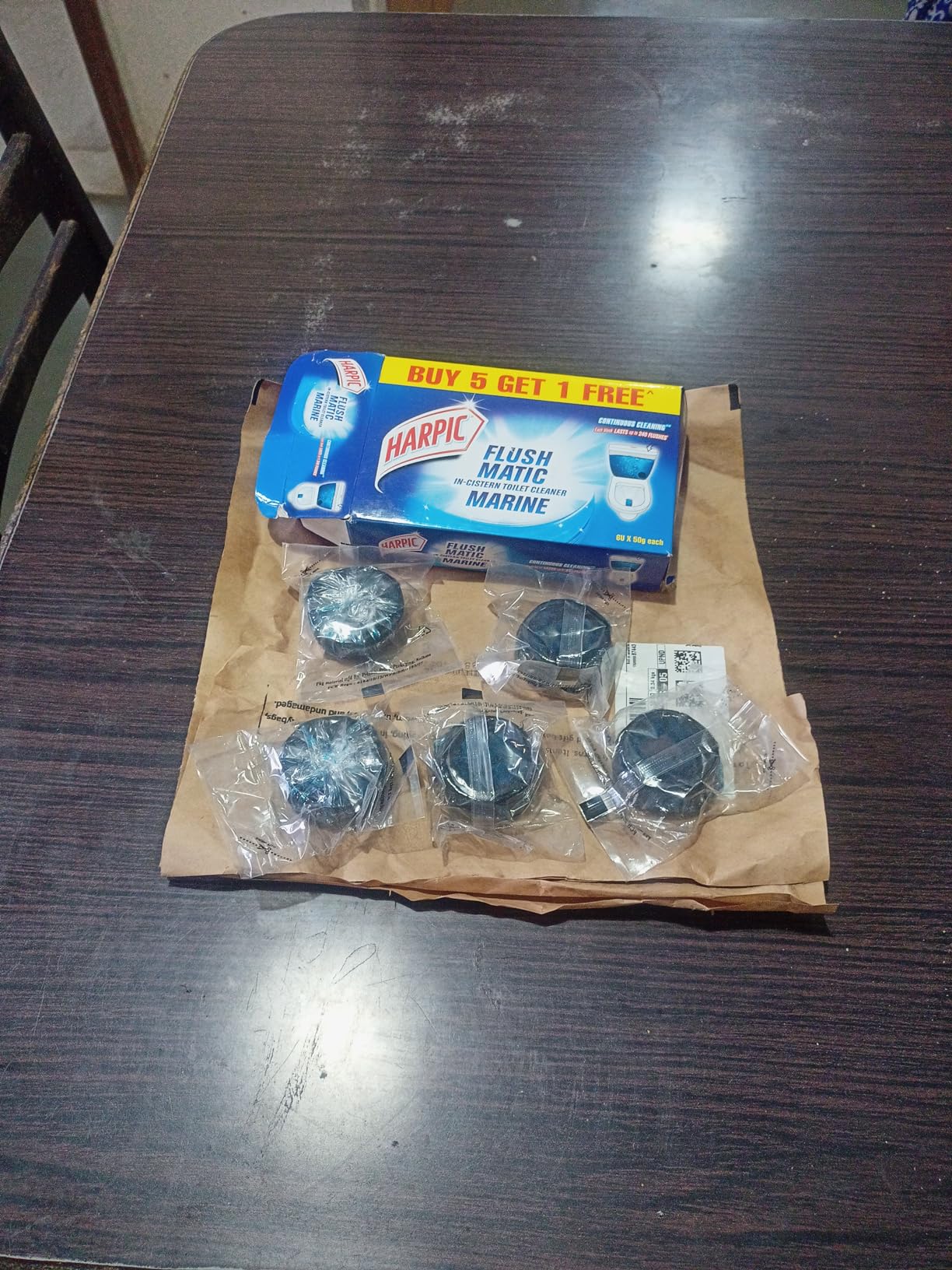 Harpic 100 gm Lavender, Flushmatic InCistern Toilet Cleaner Blocks