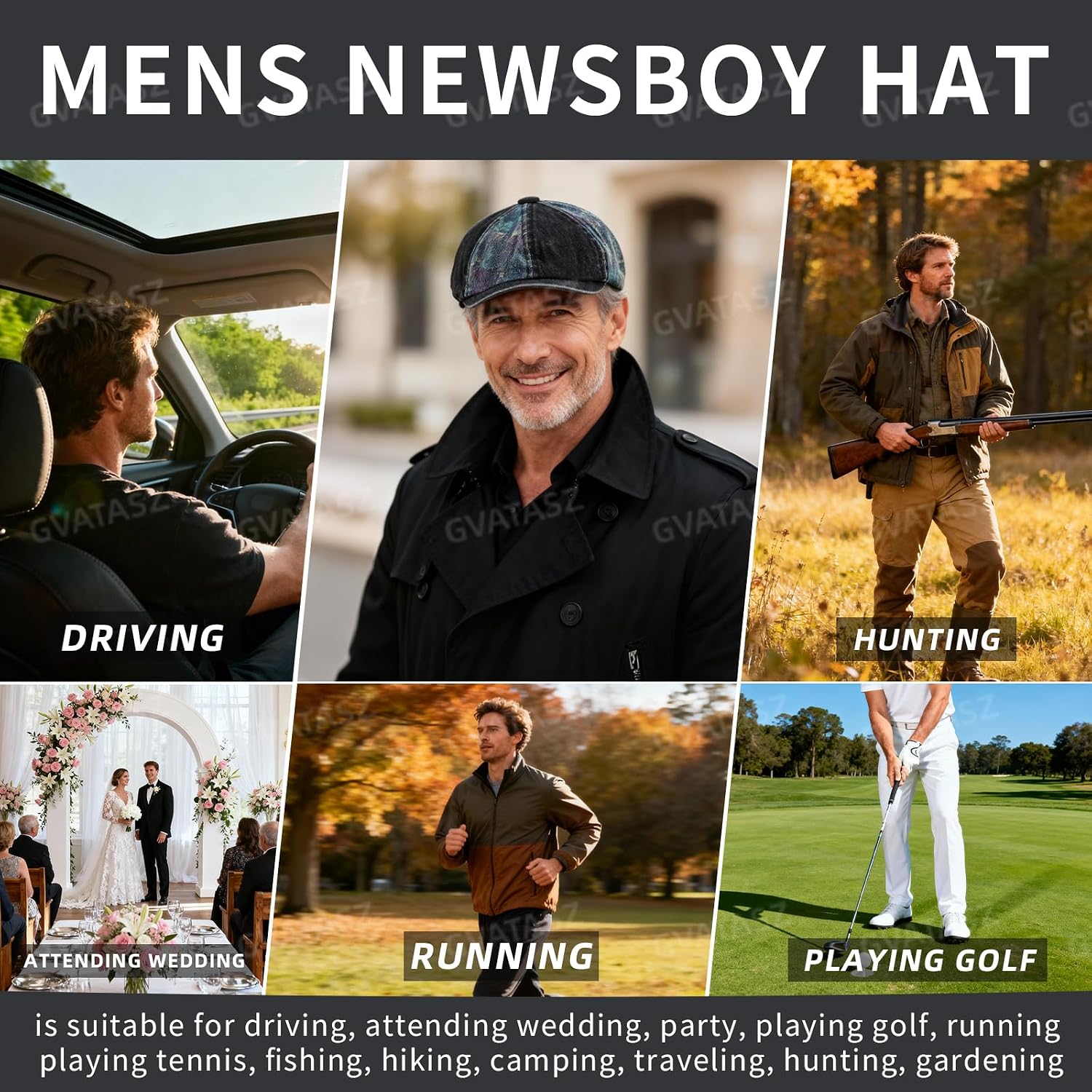 8 Panel Newsboy Cap Scally Cap Vintage Bakerboy Beret Cabbie News Flat Caps Ivy Cabbie Golf Hat Hooligan Driver Hats