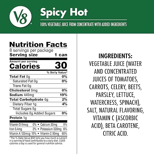 Miniatura 53 de V8 - 100% jugo vegetal, original, bajo en sodio