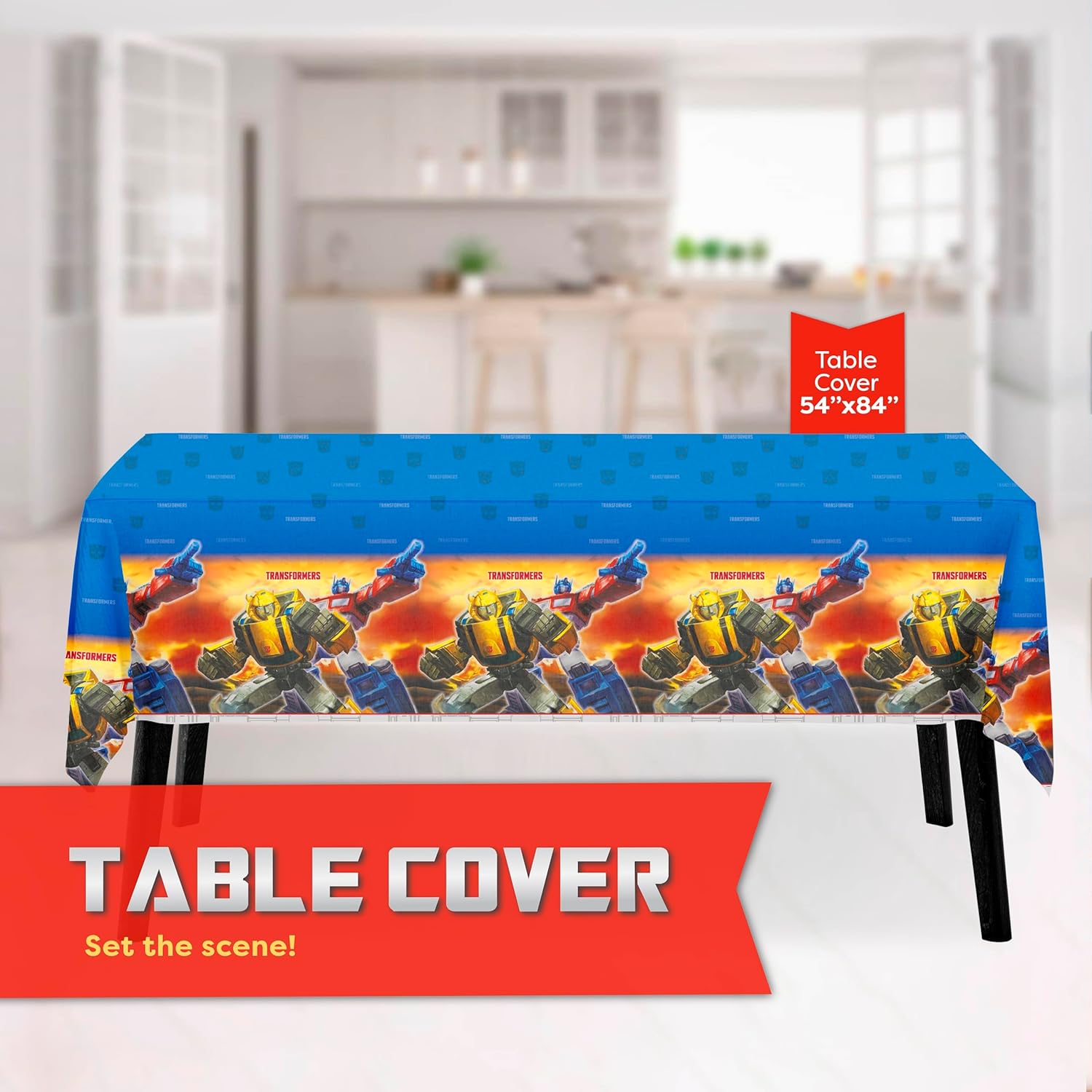 Transformers Birthday Decorations for Birthday Party | Tablecloth, 16 Plates, 16 Napkins | Officially Licensed - Image 3