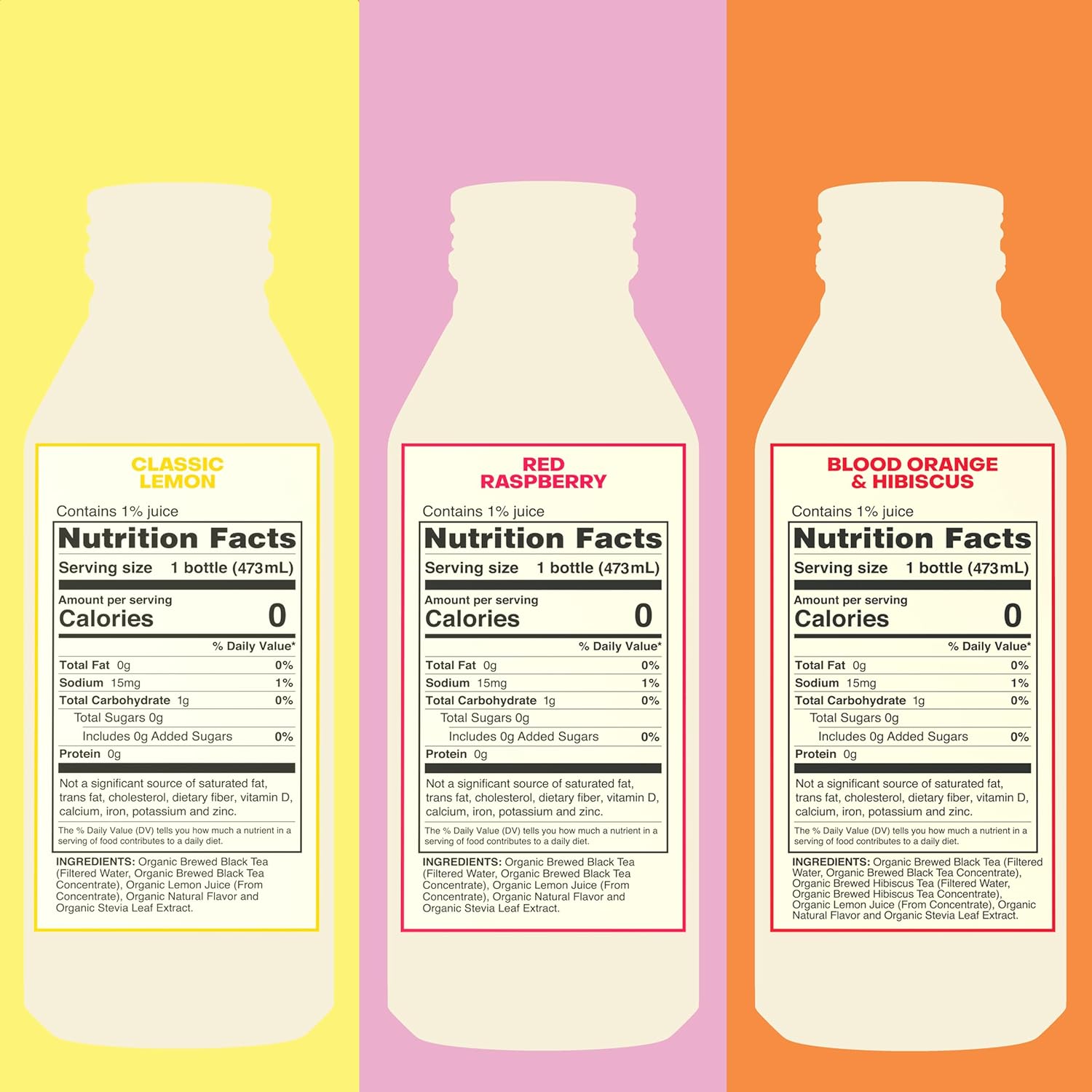 Saint James Iced Tea - Organic Black Tea - Non GMO, Gluten Free, Zero Calorie & Zero Sugar - Variety Black Tea Flavors, 12 Pack (16 fl oz each) - Image 2